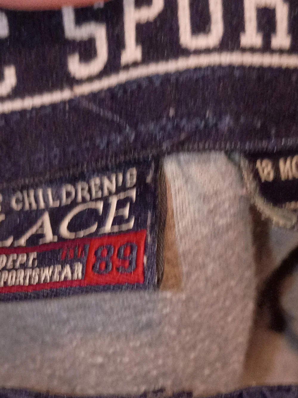 Grace Navy Sweatshirt with Red Patch